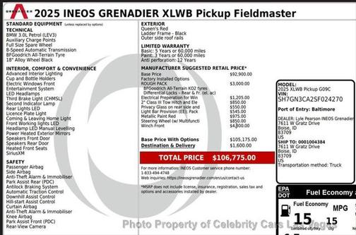 2025 INEOS Grenadier Fieldmaster Edition