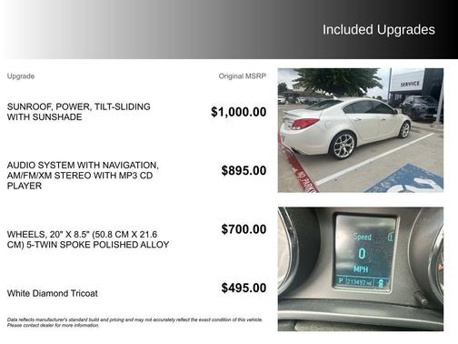 White Diamond Clearcoat 2012 Buick Regal GS