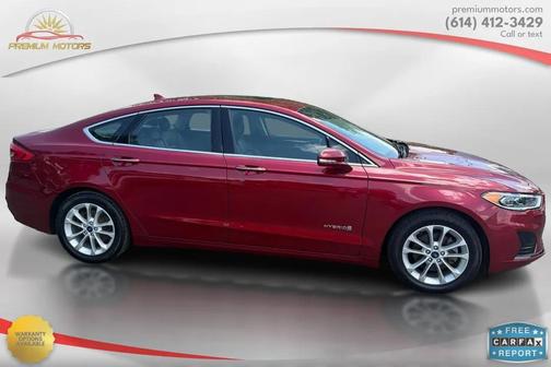 Red 2019 Ford Fusion Hybrid SEL