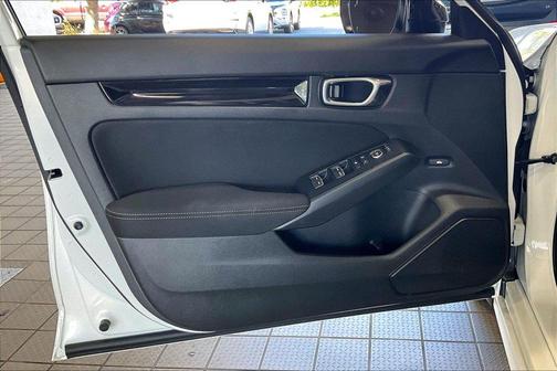Platinum White Pearl 2025 Honda Civic Hybrid Sport Touring
