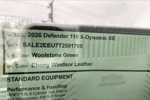 2026 Land Rover Defender 110 X-Dynamic SE