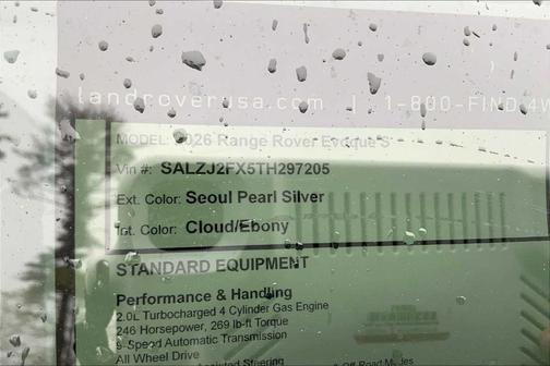 2026 Land Rover Range Rover Evoque Core S