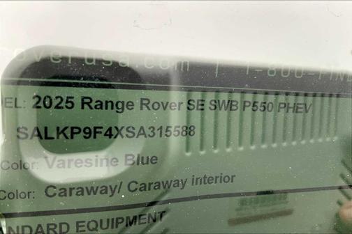 2025 Land Rover Range Rover P550e SE