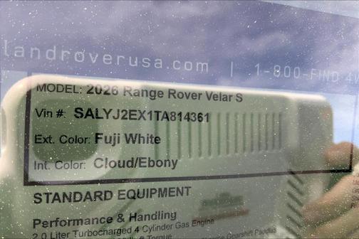 2026 Land Rover Range Rover Velar S