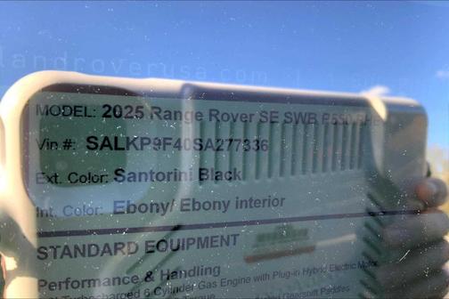 2025 Land Rover Range Rover P550e SE