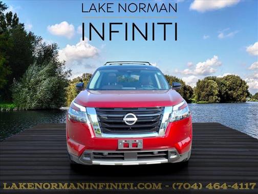 2 Tone Red / Black Roof 2023 Nissan Pathfinder Platinum