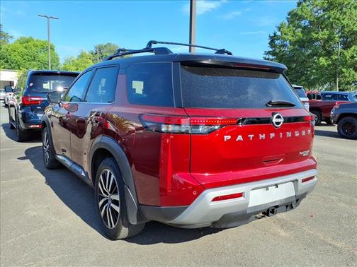 2 Tone Red / Black Roof 2023 Nissan Pathfinder Platinum