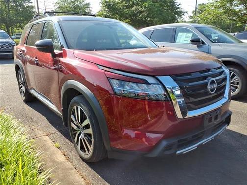 2 Tone Red / Black Roof 2023 Nissan Pathfinder Platinum