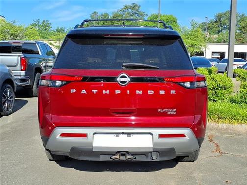2 Tone Red / Black Roof 2023 Nissan Pathfinder Platinum