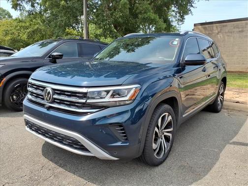 Tourmaline Blue Metallic 2021 Volkswagen Atlas 3.6L SEL Premium