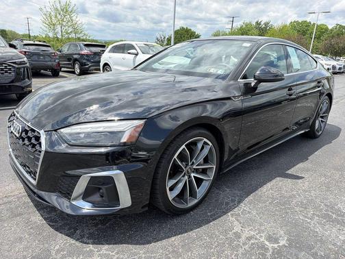 Mythos Black Metallic 2023 Audi A5 Sportback 45 S Line Premium