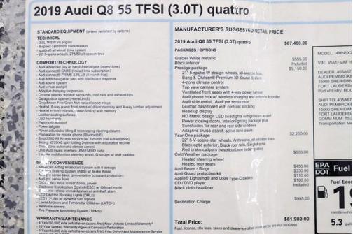 2019 Audi Q8 3.0T Premium