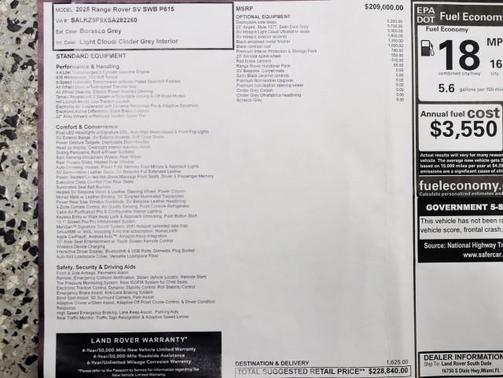 2025 Land Rover Range Rover P615 SV