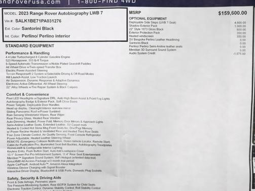 2023 Land Rover Range Rover Autobiography 7 Seat