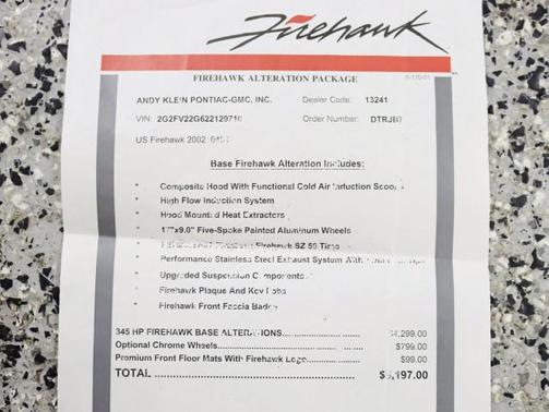 Navy Blue Metallic 2002 Pontiac Firebird Trans Am