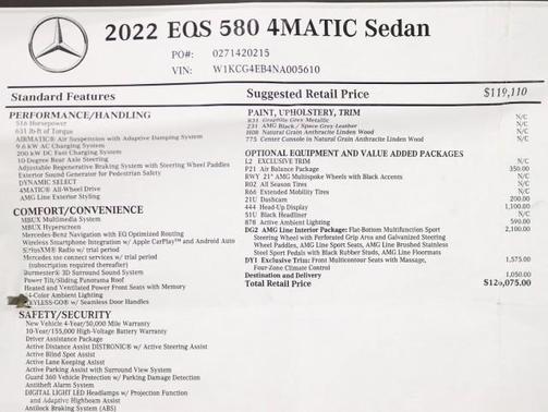 2022 Mercedes-Benz EQS 580 4MATIC