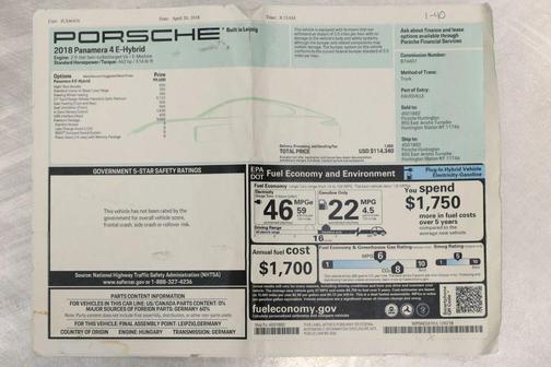 2018 Porsche Panamera 4