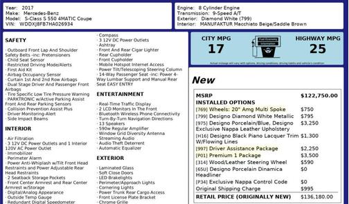Diamond White 2017 Mercedes-Benz S-Class 4MATIC