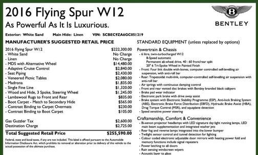 2016 Bentley Flying Spur W12