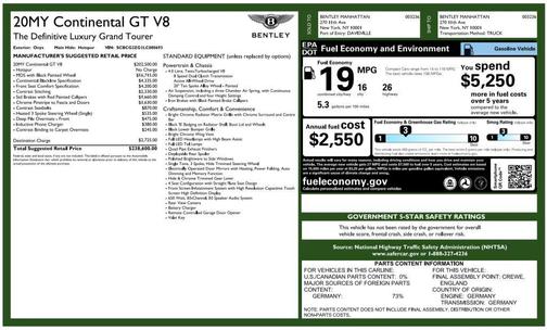 Black 2020 Bentley Continental GT V8