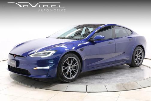 Deep Blue Metallic 2021 Tesla Model S Plaid