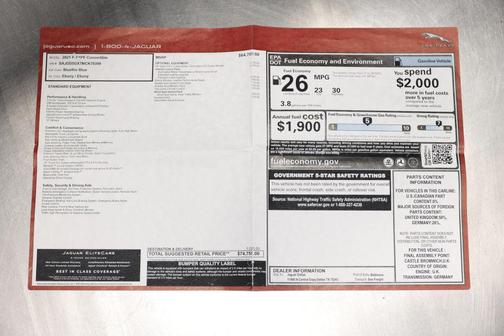 2021 Jaguar F-TYPE P300 RWD Automatic