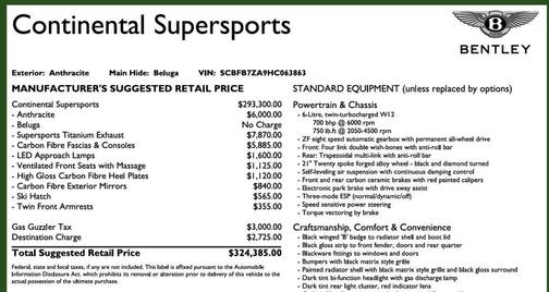 2017 Bentley Continental GT Supersport