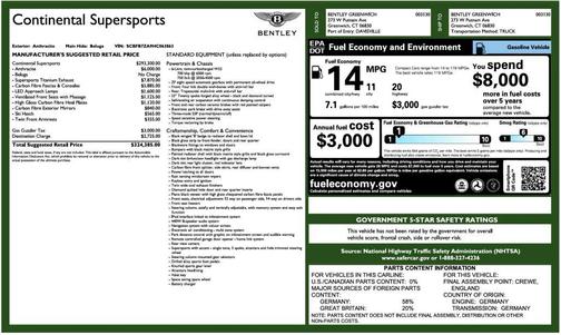 Gray 2017 Bentley Continental GT Supersport