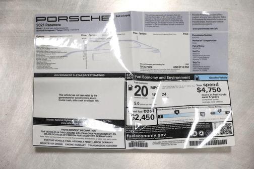 2021 Porsche Panamera Sedan 4D