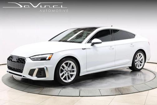 Glacier White Metallic 2023 Audi A5 Sportback 45 S Line Premium