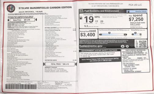 Rosso Etna 2024 Alfa Romeo Stelvio Ti