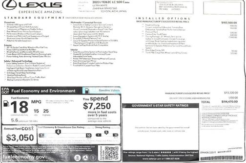 2023 Lexus LC 500 Base