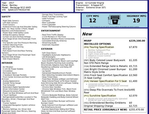 Silver 2017 Bentley Bentayga W12
