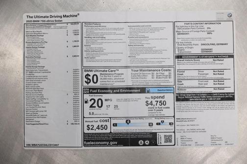 2020 BMW 750 i xDrive