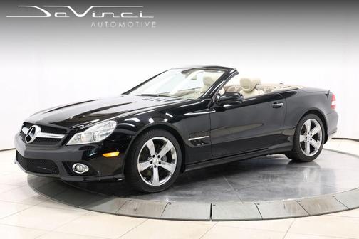 Black 2009 Mercedes-Benz SL-Class SL 550 Roadster 2D