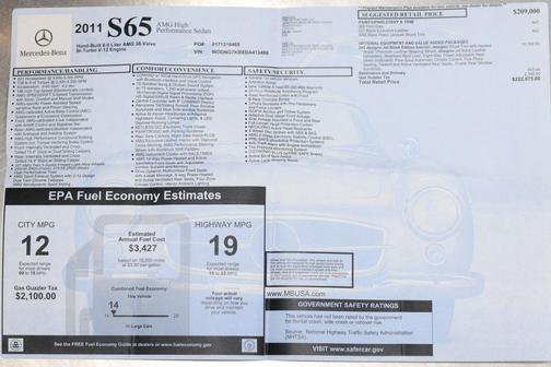 Flint Gray Metallic 2011 Mercedes-Benz S-Class S 65 AMG Sedan 4D