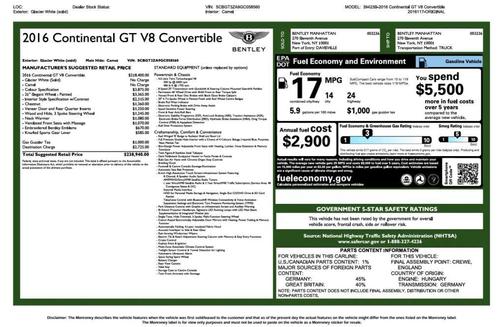 2016 Bentley Continental GT V8