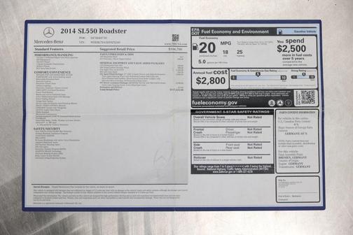 2014 Mercedes-Benz SL-Class SL 550 Roadster 2D