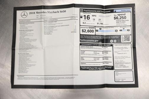 2018 Mercedes-Benz Maybach S 650 S 650 Sedan 4D