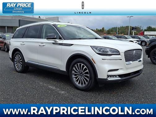 Pristine White Metallic Tri-Coat 2020 Lincoln Aviator Reserve AWD