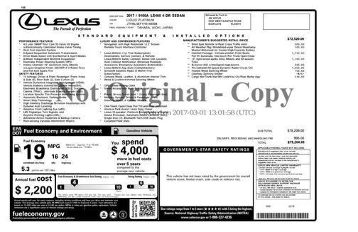 2017 Lexus LS 460 Base