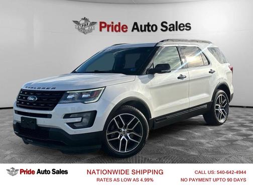 White Platinum Metallic Tri-Coat 2016 Ford Explorer Sport