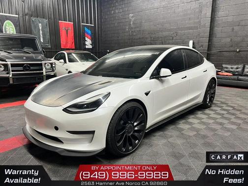 Pearl White Multi-Coat 2021 Tesla Model 3 Performance