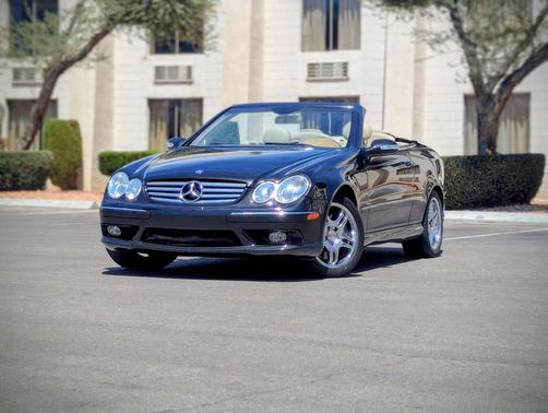 BLACK 2004 Mercedes-Benz CLK-Class 500 Cabriolet