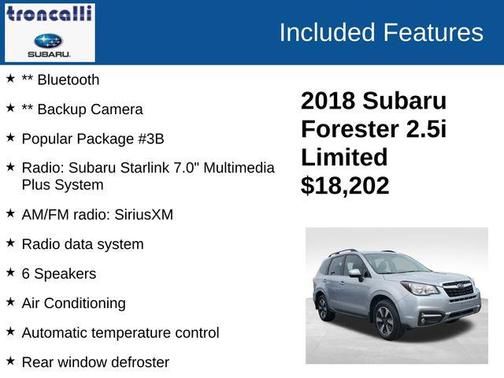 2018 Subaru Forester 2.5i Limited