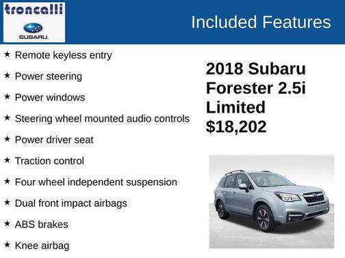 2018 Subaru Forester 2.5i Limited