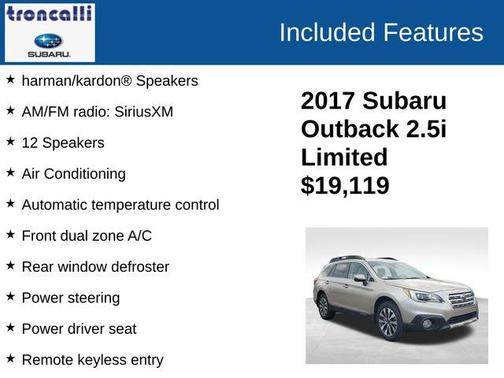 2017 Subaru Outback 2.5i Limited