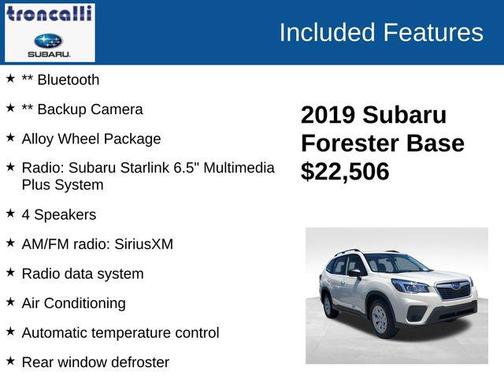 Crystal White Pearl 2019 Subaru Forester Base