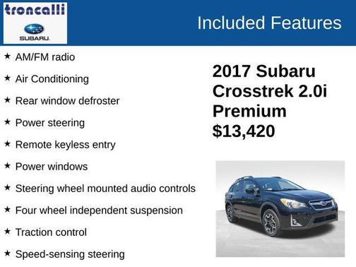 Crystal Black Silica 2017 Subaru Crosstrek 2.0i Premium