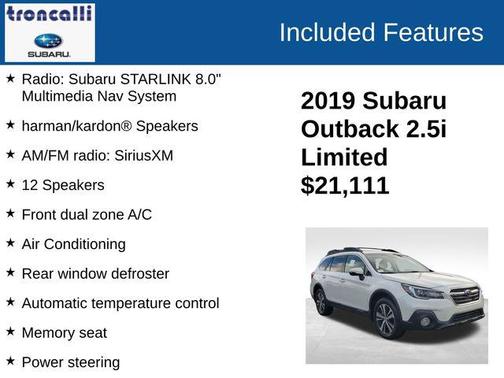 2019 Subaru Outback 2.5i Limited